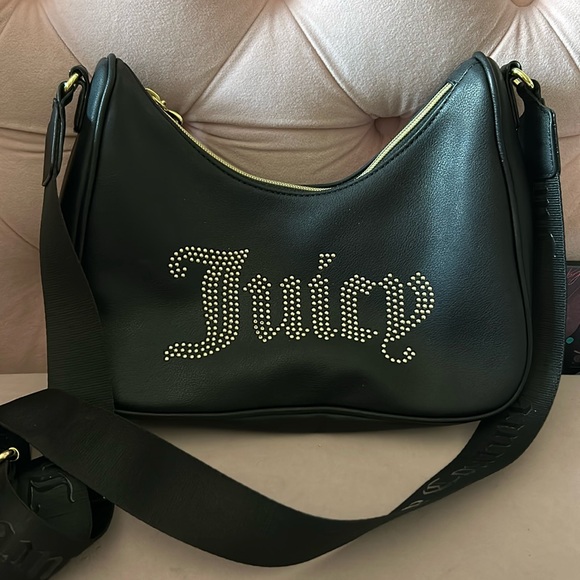 Juicy Couture black obsession Studded leather Crossbody bag - Picture 1 of 2